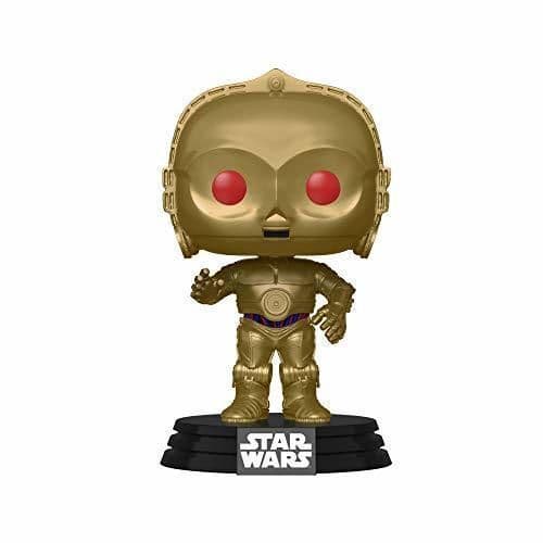 Game Funko- Pop Chrome Skywalker-C-3PO Star Wars The Rise of Skywalker C-3PO Figura