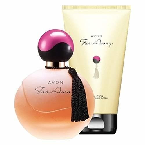 Producto Avon Far Away Eau de Parfum con loción corporal perfumada Set de