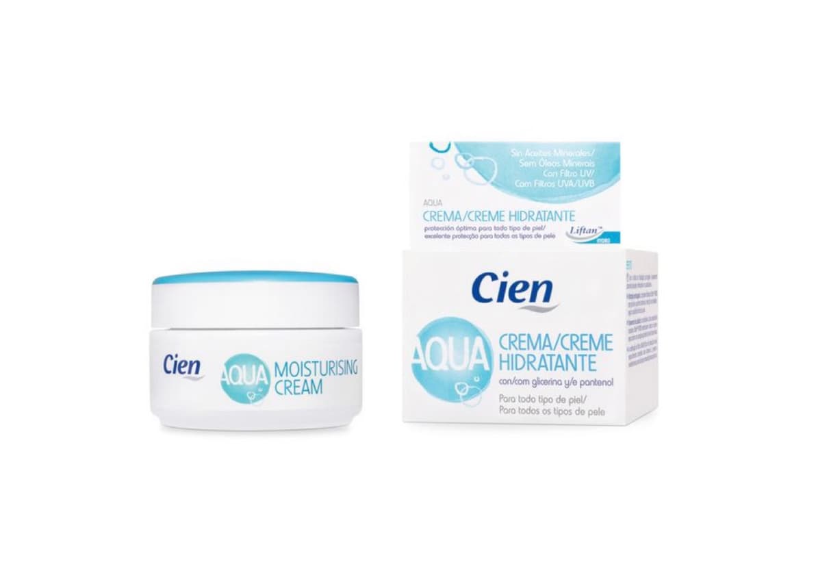 Belleza Crema Cien Aqua Hidratante con Glicerina y Pantenol