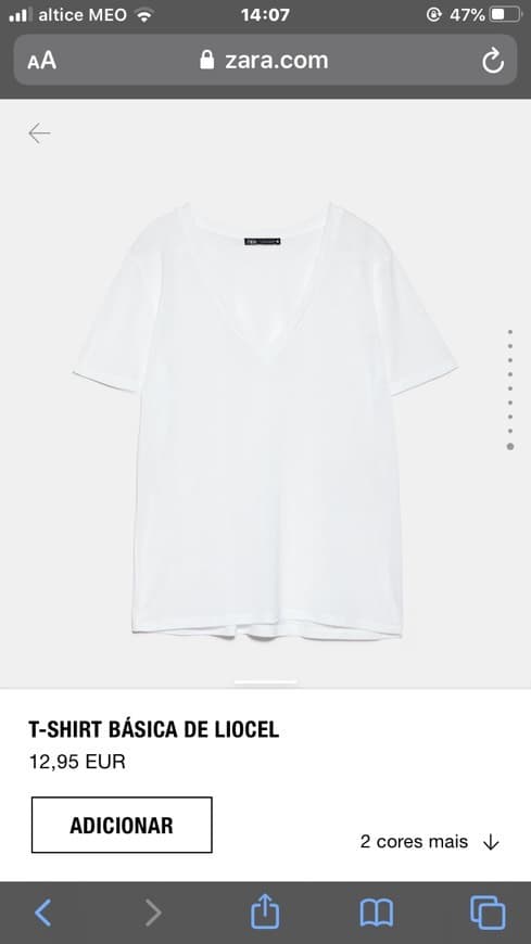 Fashion T-shirt com decote em “v”