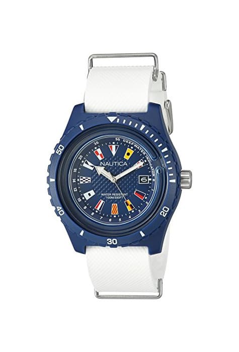 Fashion Nautica Reloj Analogico para Hombre de Cuarzo con Correa en Silicona NAPSRF002