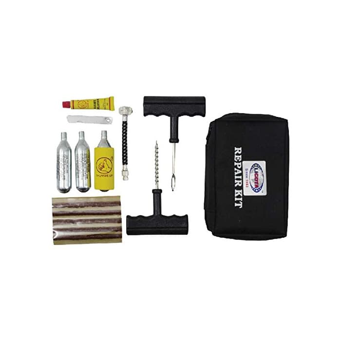 Product KIT PROFESIONAL para REPARAR PINCHAZOS A GAS C02 rueda coche y moto