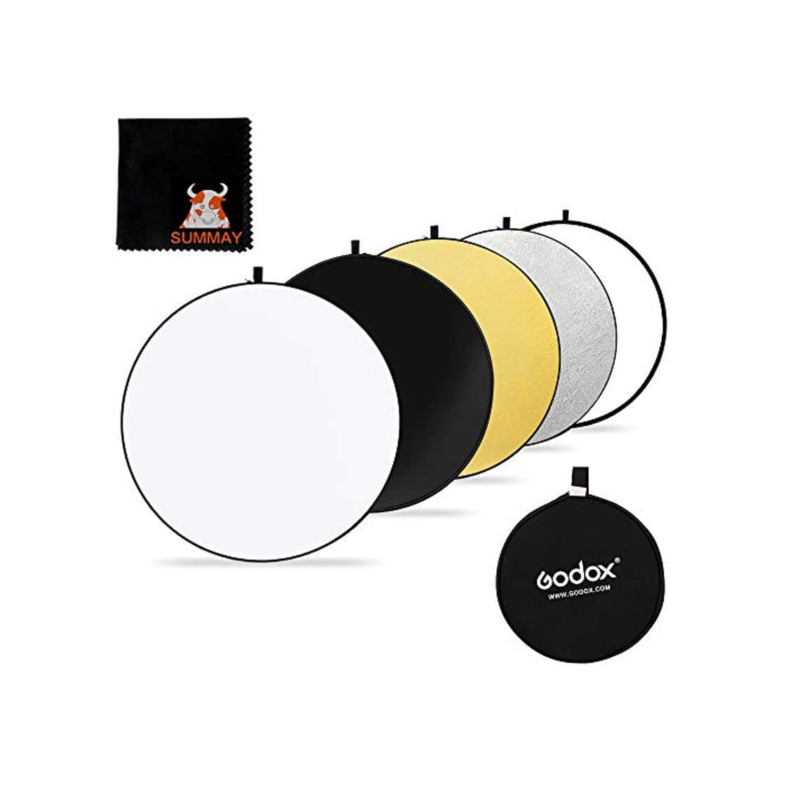 Producto Godox 5 en 1 Plegable Ronda Reflector Difusor de Flash de Estudio