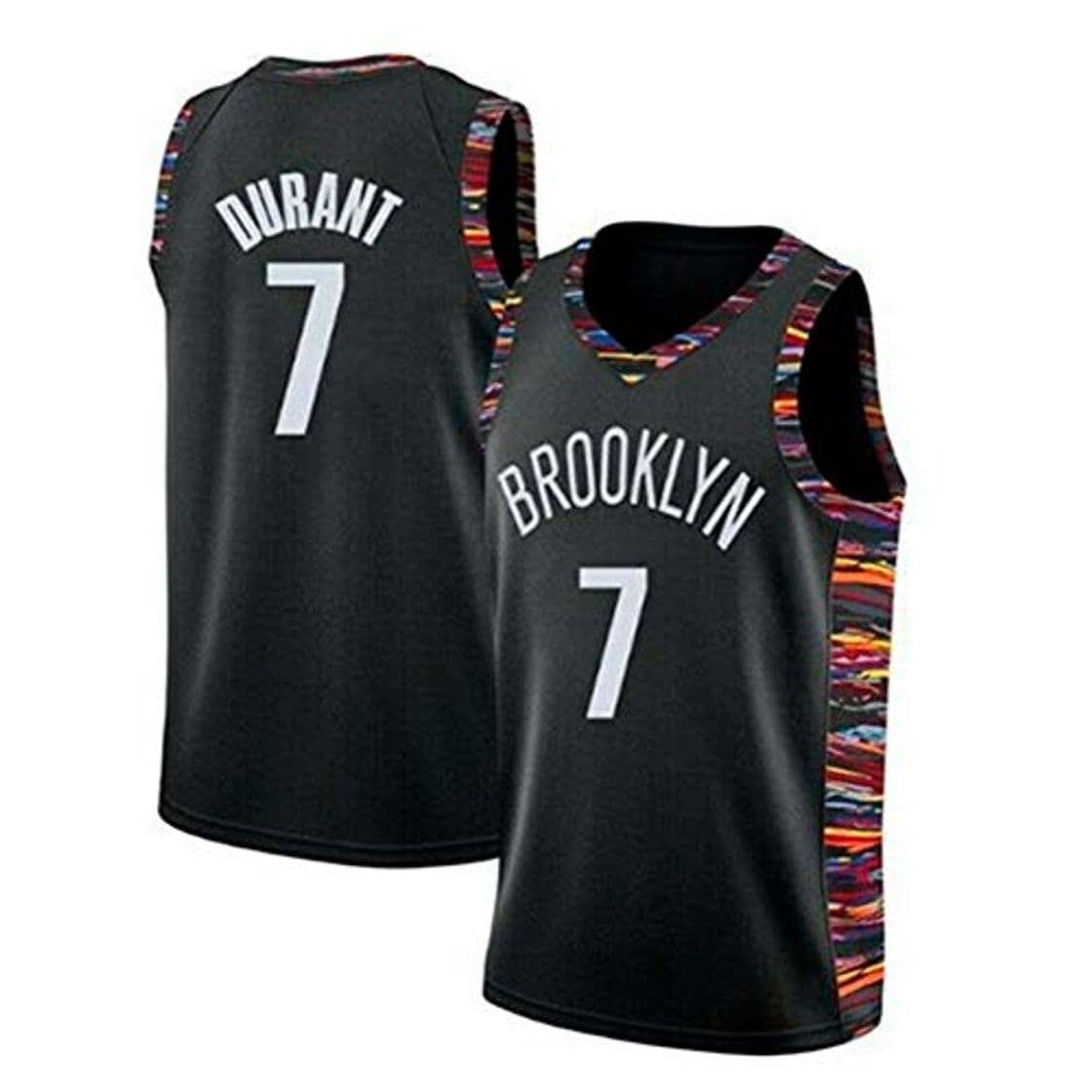 Product A-lee Camiseta de Baloncesto para Hombre,Brooklyn Nets #7 Kevin Durant. Bordado Swingman