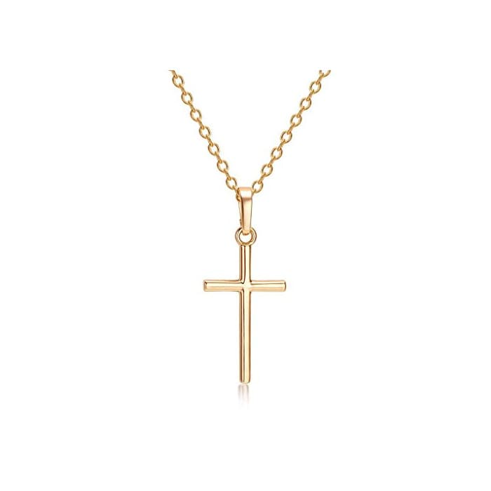 Product Demino Mens Womens Stainless Steel Gold Silver Plated Cross Pendant Pendant Necklace