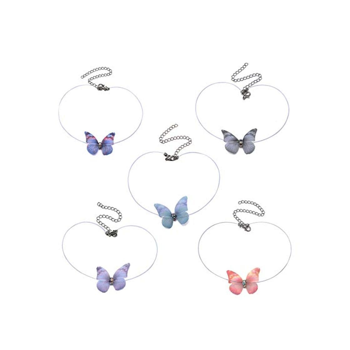 Product Gargantilla de Elfo de Mariposa con diamantes de imitación multicolor en 3D