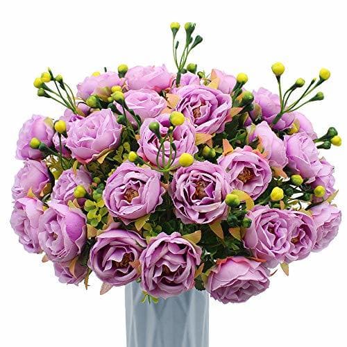 Place MZMing [4 Piezas] Flores de Peonía Artificial Flor de Peonía Falsa Arreglos