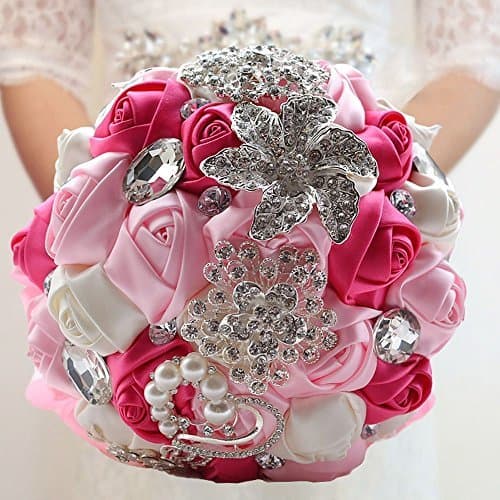 Producto Fouriding Bouquet de Lujo Nupcial de la Boda Ramo de Flores Rose