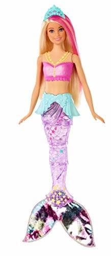 Producto Barbie Dreamtopia, Sirena rubia nada y brilla con accesorios, regalo para niñas