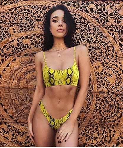 Place Damanaij Bikini Mujer Traje de baño Bikinis de Leopardo Biquini Sexy Push