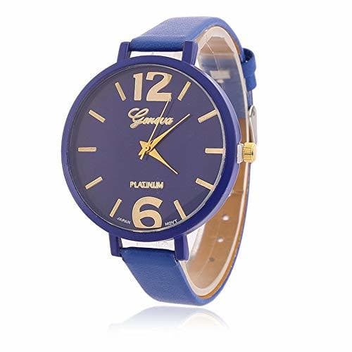 Moda Watch Reloj de Mujer Simple Ginebra Candy Reloj de Mujer Piel sintética