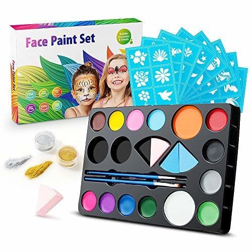 Lugar Jelife Pintura Facial para Niños y Adultos Kit de Pintura de la