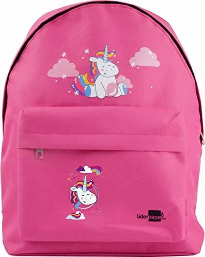 Place Liderpapel Cartera Escolar Mochila Unicornio Color Rosa 380x280x120 Mm