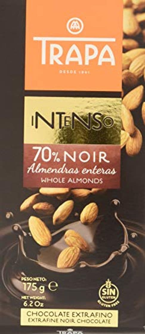 Producto Trapa Intenso Noir 70 % con Almendras Enteras 175 g