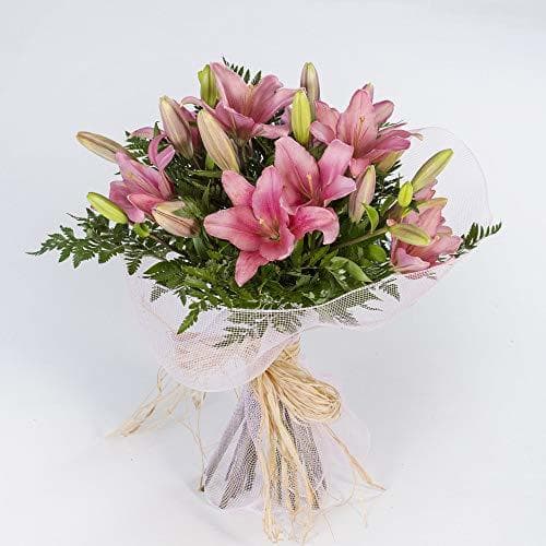 Lugar REGALAUNAFLOR-Ramo de lilium rosa-FLORES NATURALES- ENVIO EN 24 HORAS DE LUNES A