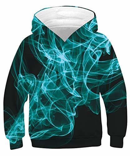 Lugar ALISISTER Teen Niño Niña Animal Hoodies Divertido 3D Fumar Colorido Impresión Sudadera