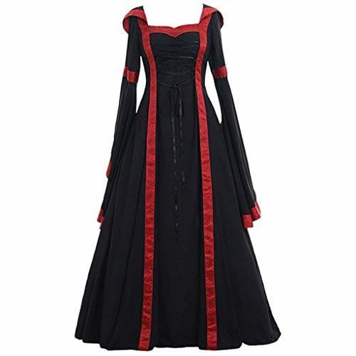 Place Goosun Vestido De Túnica con Capucha De Época Medieval De Mujer Tamaño