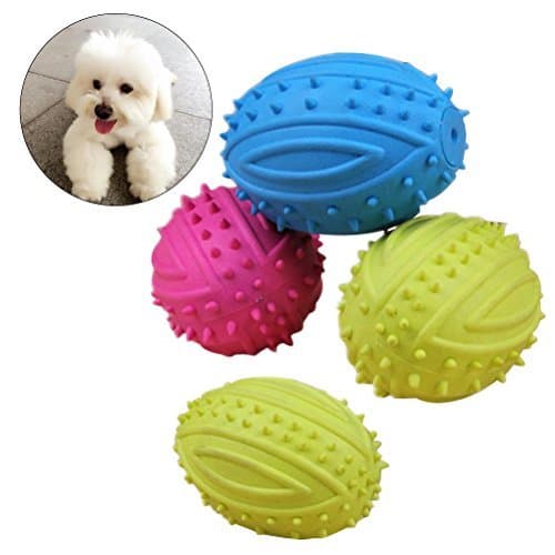 Place UEETEK 4 piezas de mascota de pelota de perro de mascota bola