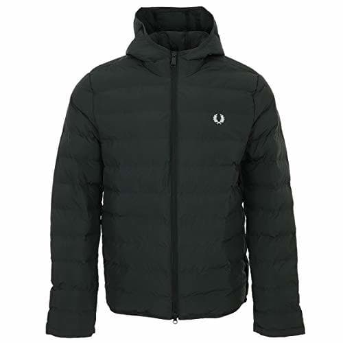 Moda FRED PERRY Insulated Hooded Jacket Abrigos Hombres Negro