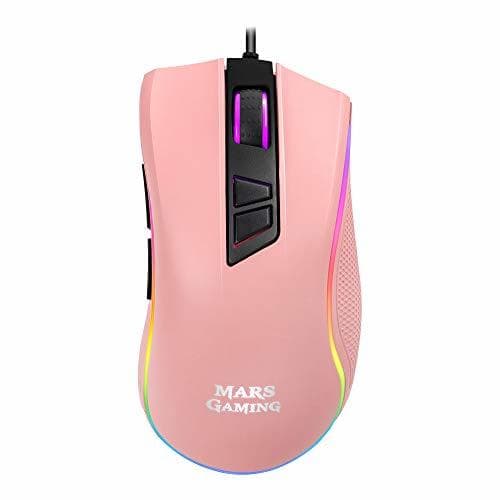 Producto Mars Gaming MM218 Pink - Ratón PC óptico 10000DPI con iluminación RGB