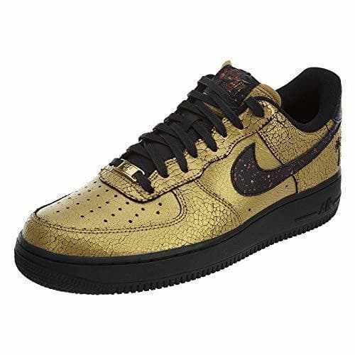 Moda Nike Air Force 1 Tenis Bajas para Hombre, Dorado