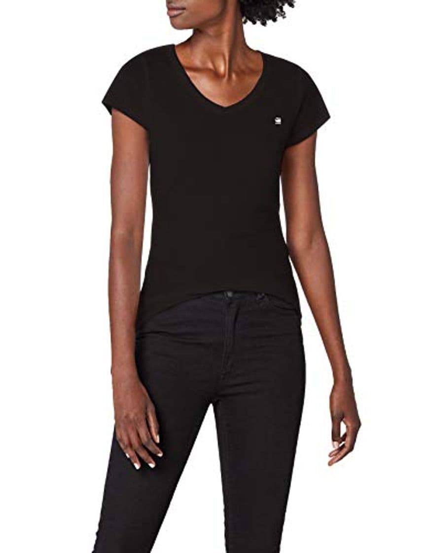 Fashion G-STAR RAW Eyben Slim V T Wmn S/s Camiseta, Negro