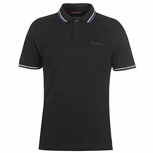 Product Pierre Cardin Hombre 100% algodón Polo Pique Cuello a Rayas con Bordado