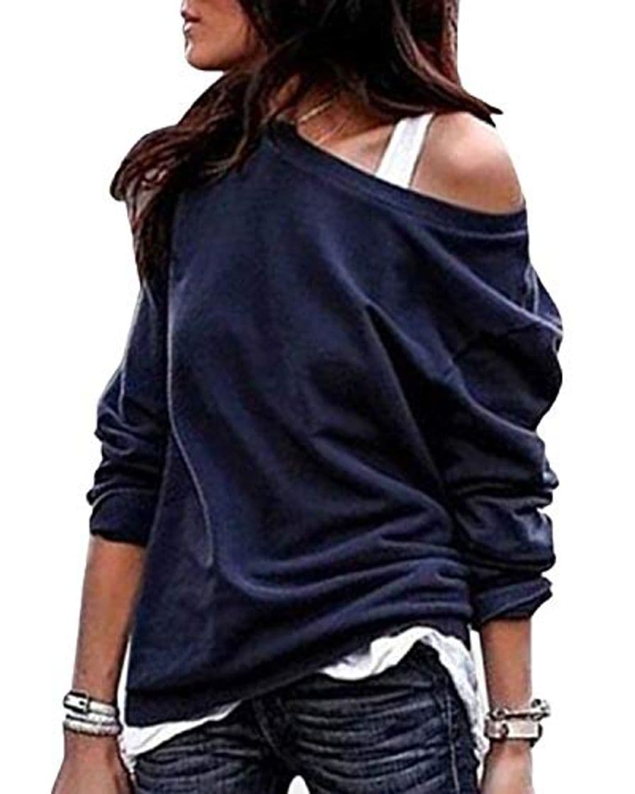 Fashion YOINS Blusa suelta casual de cuello alto y mangas largas