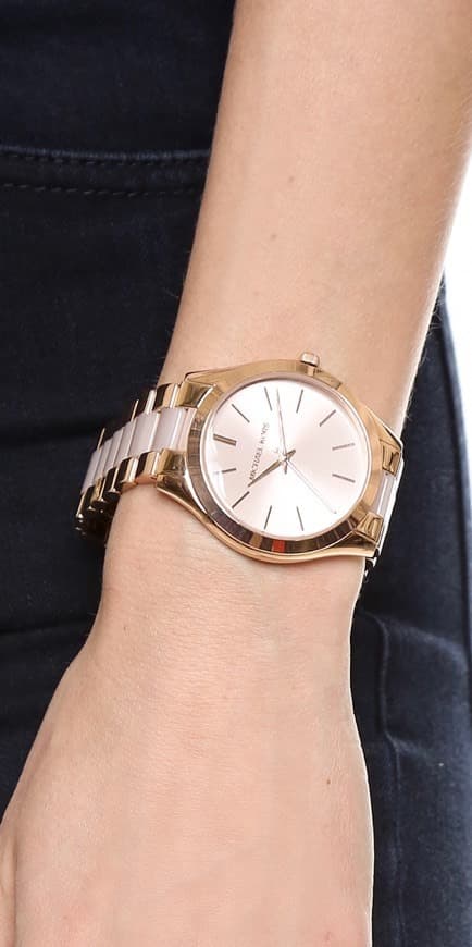 Fashion Michael Kors Reloj analogico para Mujer de Cuarzo con Correa en Acero