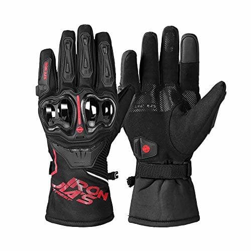 Place IRON JIA'S Guantes de motos Invierno cálido impermeable cubierta guantes de protección