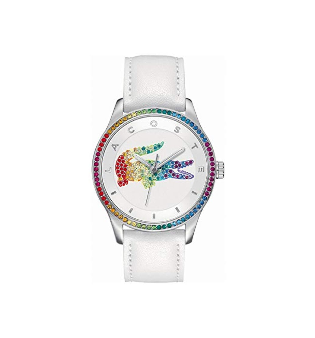 Moda Lacoste 2000822 - Reloj análogico de cuarzo con correa de cuero para