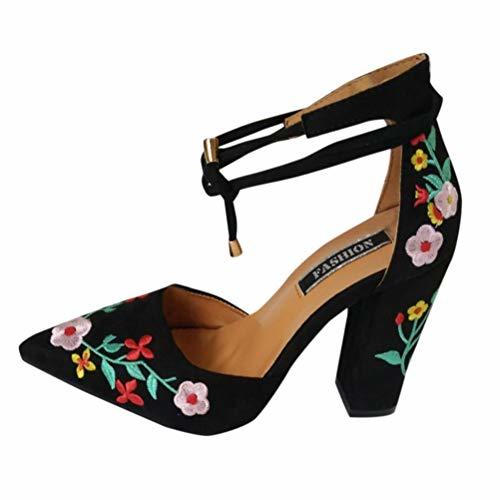 Product Zapato mujer negro bordado