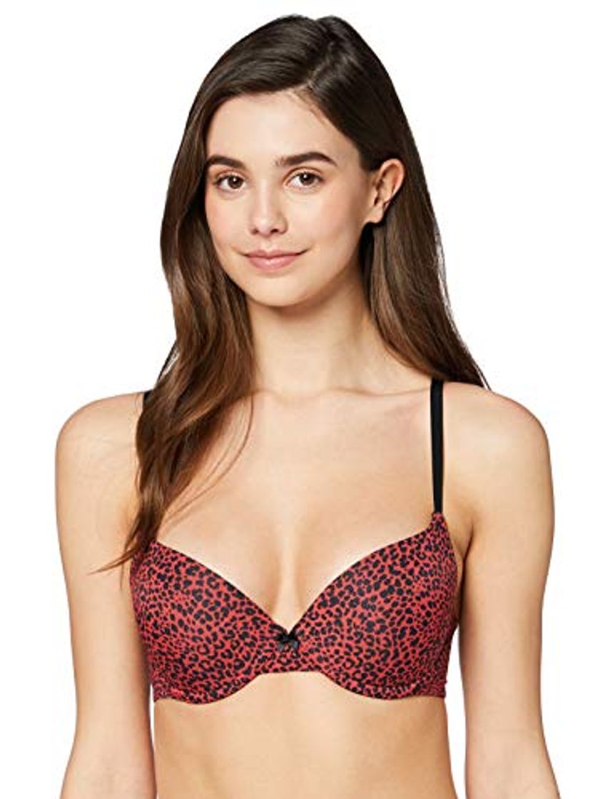 Moda Marca Amazon - IRIS & LILLY Sujetador Push Up Mujer, Multicolor