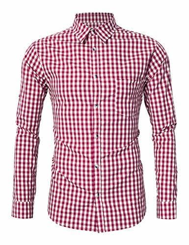 Product KOJOOIN Camisa Hombre Manga Larga Tradicional Camisa para Fiesta Oktoberfest