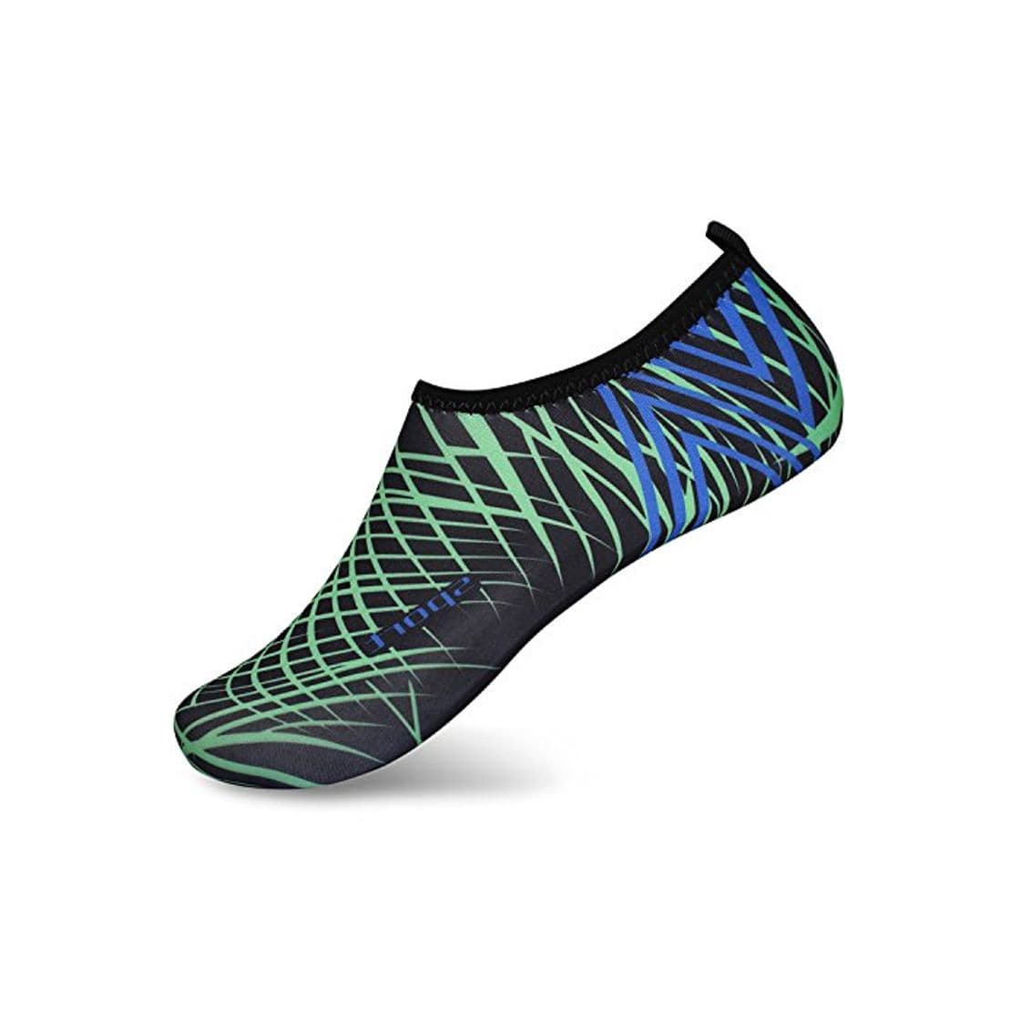 Product L-RUN Unisex Deportes acuáticos Flexibles Zapatos Piel Aqua Socks Negro Verde S