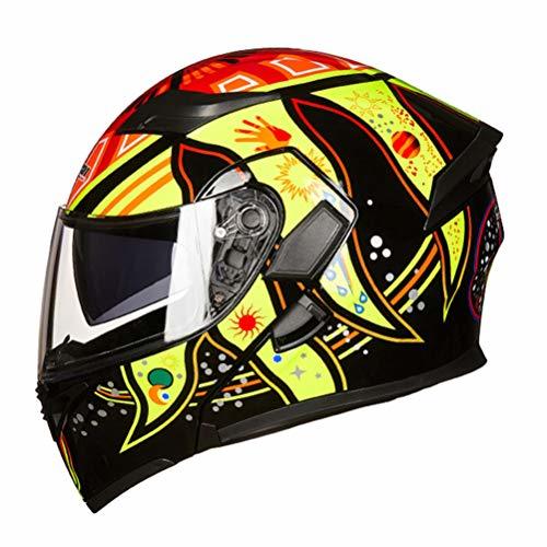 Product Off-Road Moto Motocicleta Casquillo abatible Unisex Adultos Antiincrustante Doble Lente Cascos integrales