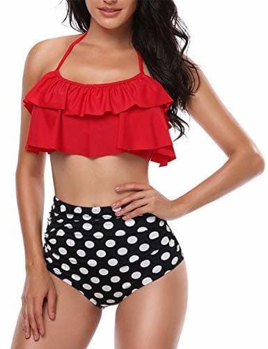 Product Yuson Girl Mujer Conjunto De Frill Bikini Tiras Talle Alto Tallas Grandes