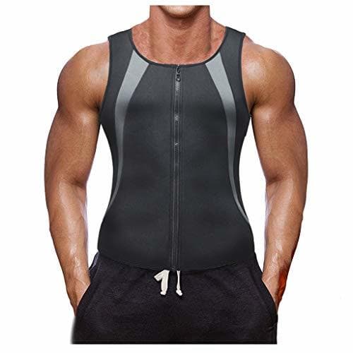 Producto QinMMROPA Faja Reductora Adelgazante Hombre Camiseta Termica Sauna Neopreno para Deport Fiteness