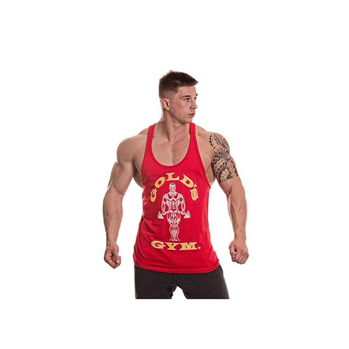 Fashion Gold´s Gym GGVST-003 Muscle Joe - Camiseta musculación para Hombre