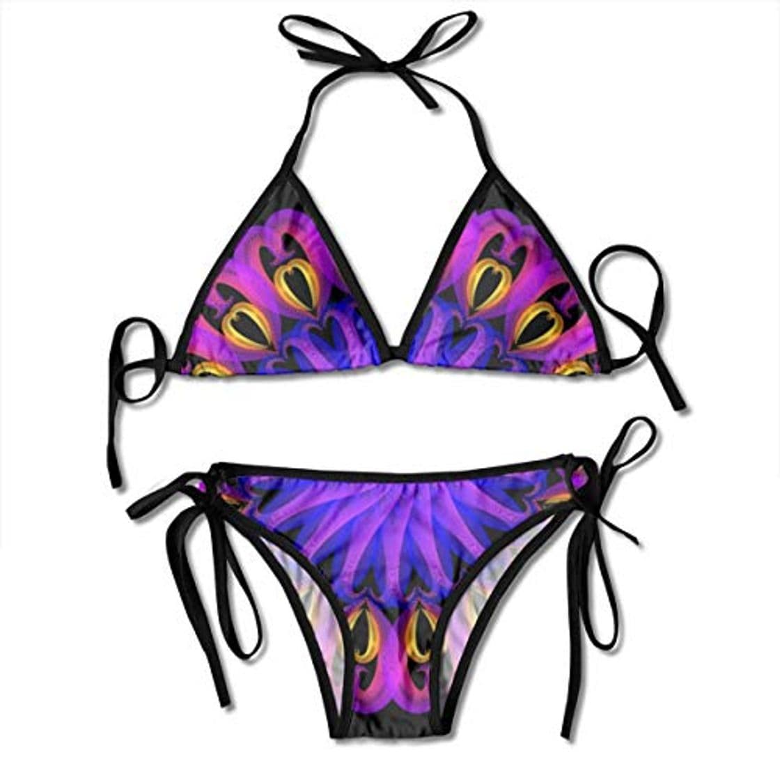 Fashion zhkx Bikini Colorful Floral Round Mandala Pattern Bikini Set Two Piece