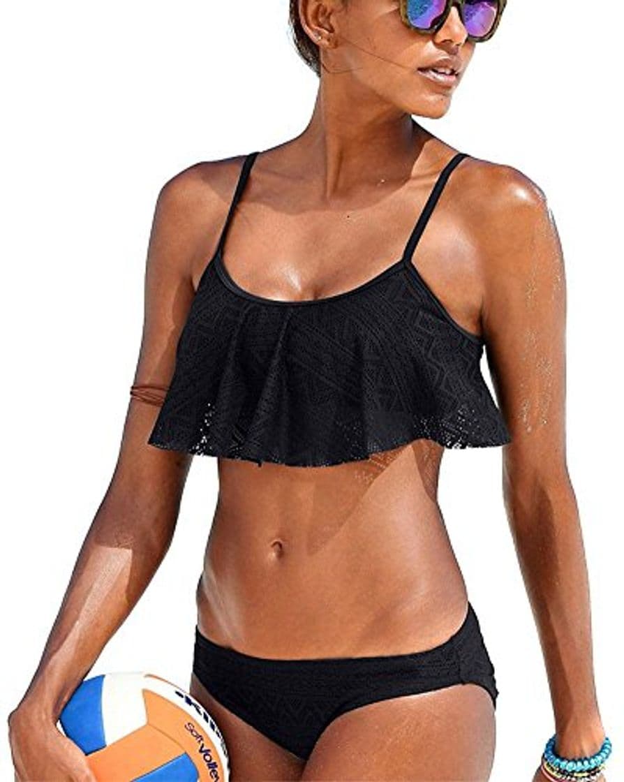 Product Socluer Bikini Beach Bikini Set Push Up Bikini Traje de baño con Pantalones Cortos y Dos Piezas