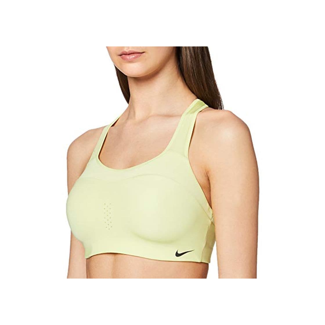 Product NIKE Alpha Bra Sujetador de Deporte, Mujer, Limelight/Quantum Moss/