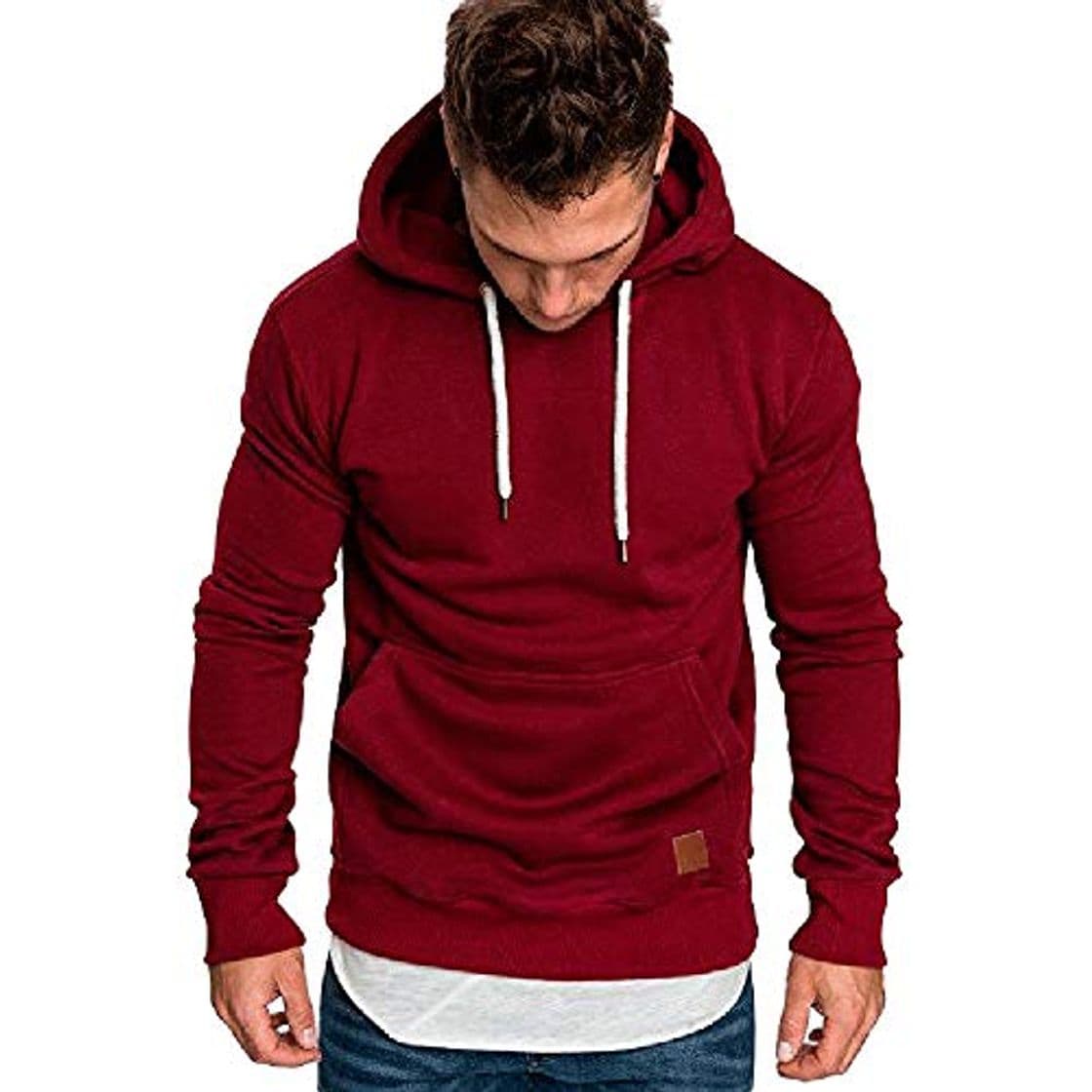 Producto riou ¡Oferta Sudaderas con Capucha para Hombre Cosy Chaqueta Deportiva Sudadera con Cremallera Completa Ecosmart Hoodie Casual Jerséis Top Blouse ¡Caliente!