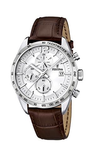 Fashion Festina Reloj Analógico para Hombre de Cuarzo con Correa en Cuero F16760/1