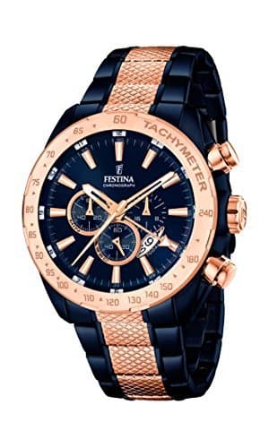 Fashion Festina Reloj Cronógrafo para Hombre de Cuarzo con Correa en Acero Inoxidable