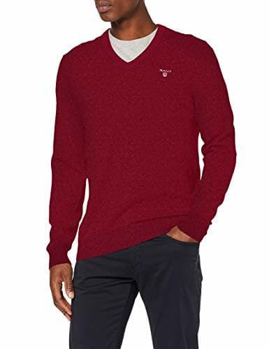 Lugar GANT MD. Extrafine Lambswool V-Neck suéter, Marrón