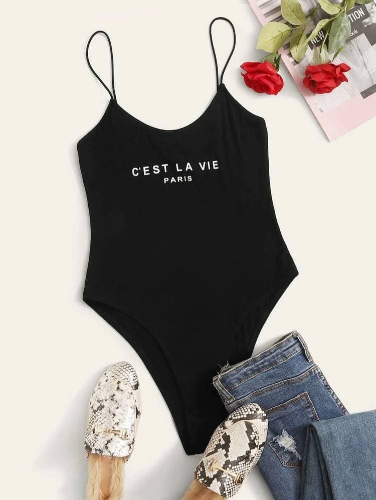 Fashion 🖤 Bodysuit "C'est la vie"🖤

