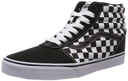 Moda Vans Ward Hi Suede/Canvas, Zapatillas Altas Hombre, Negro