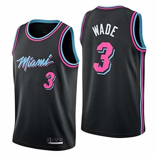 Juego NBA Miami Heat 3# Wade Camiseta de Baloncesto para Hombres Mujer Nuevo