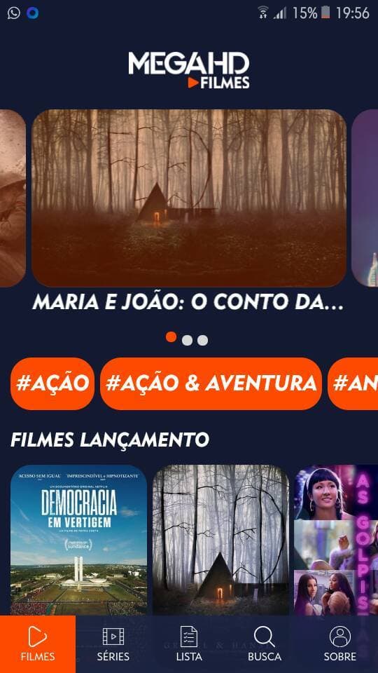 App Mega HD filmes 